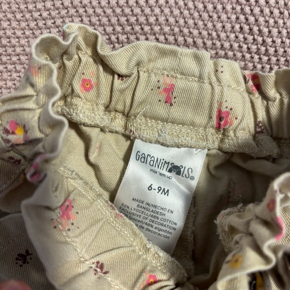 Garanimals Casual Green and Pink Floral Jogger Pants - Picture 3 of 3